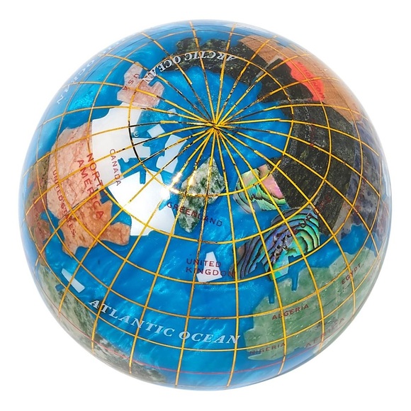 KALIFANO Multigemstone Globe Paperweight with Gift Box - Picture 3 of 7